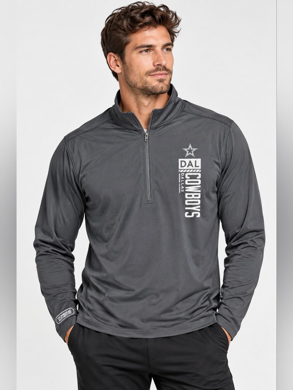 New Era Authentic Dallas Cowboys Combine 1/4 Zip Pullover Jacket Men's Size XL